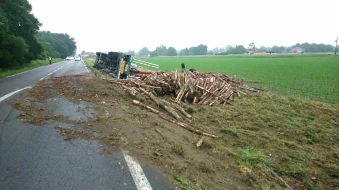 Spectaculaire accident entre Maubourguet et Vic en Bigorre