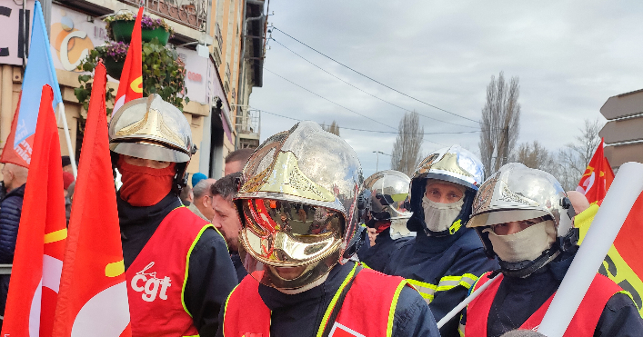 Pompiers manifestation 7 mars Tarbes 