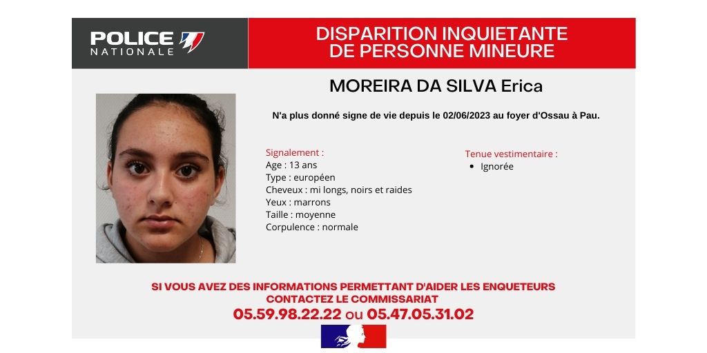 avis de recherche de la police Nationale des Pyrénées Atlantiques