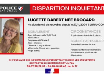 Disparition inquiétante d'une femme de 80 ans souffrant de dépression près de Pau